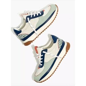 Madewell Kickoff Trainer Sneakers in Colorblock Suede‎ and Nubuck Leather Sizd 7